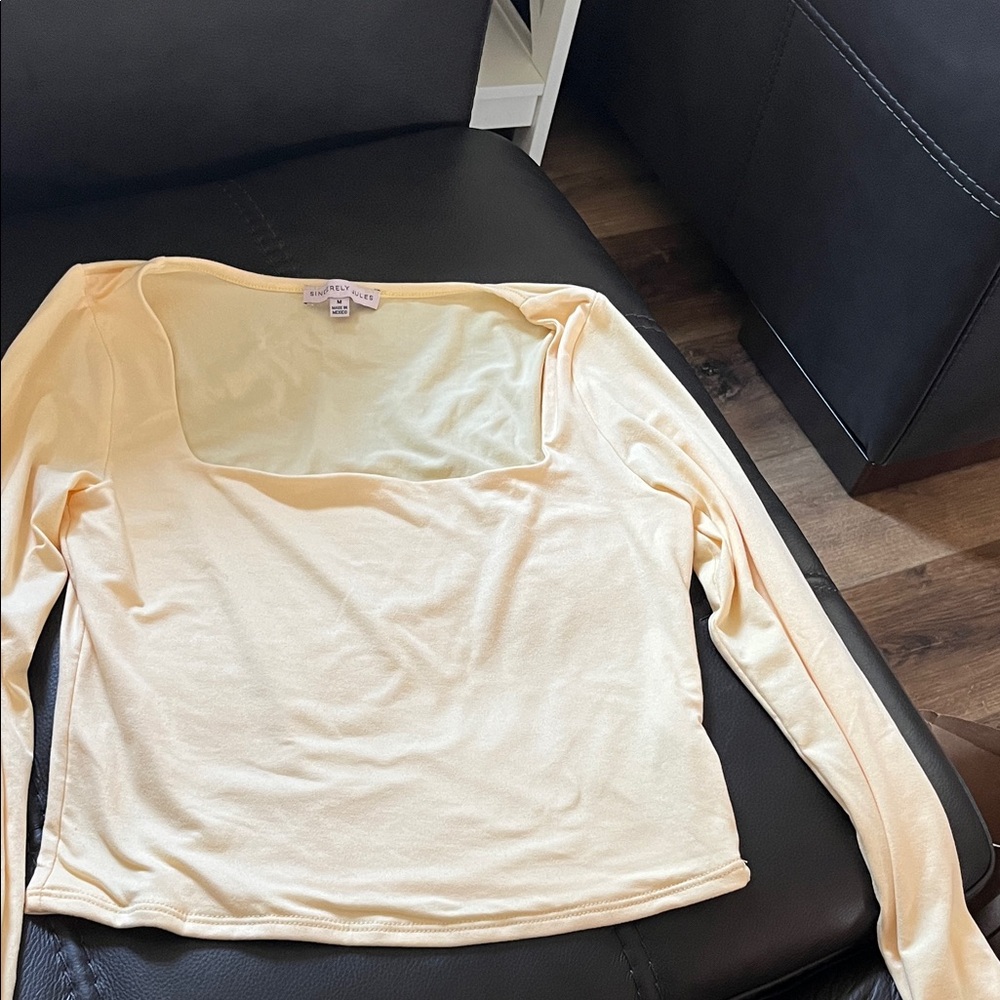 Sincerely Jules Cream Long Sleeve Blouse